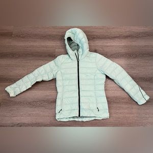 adidas light down hooded jacket